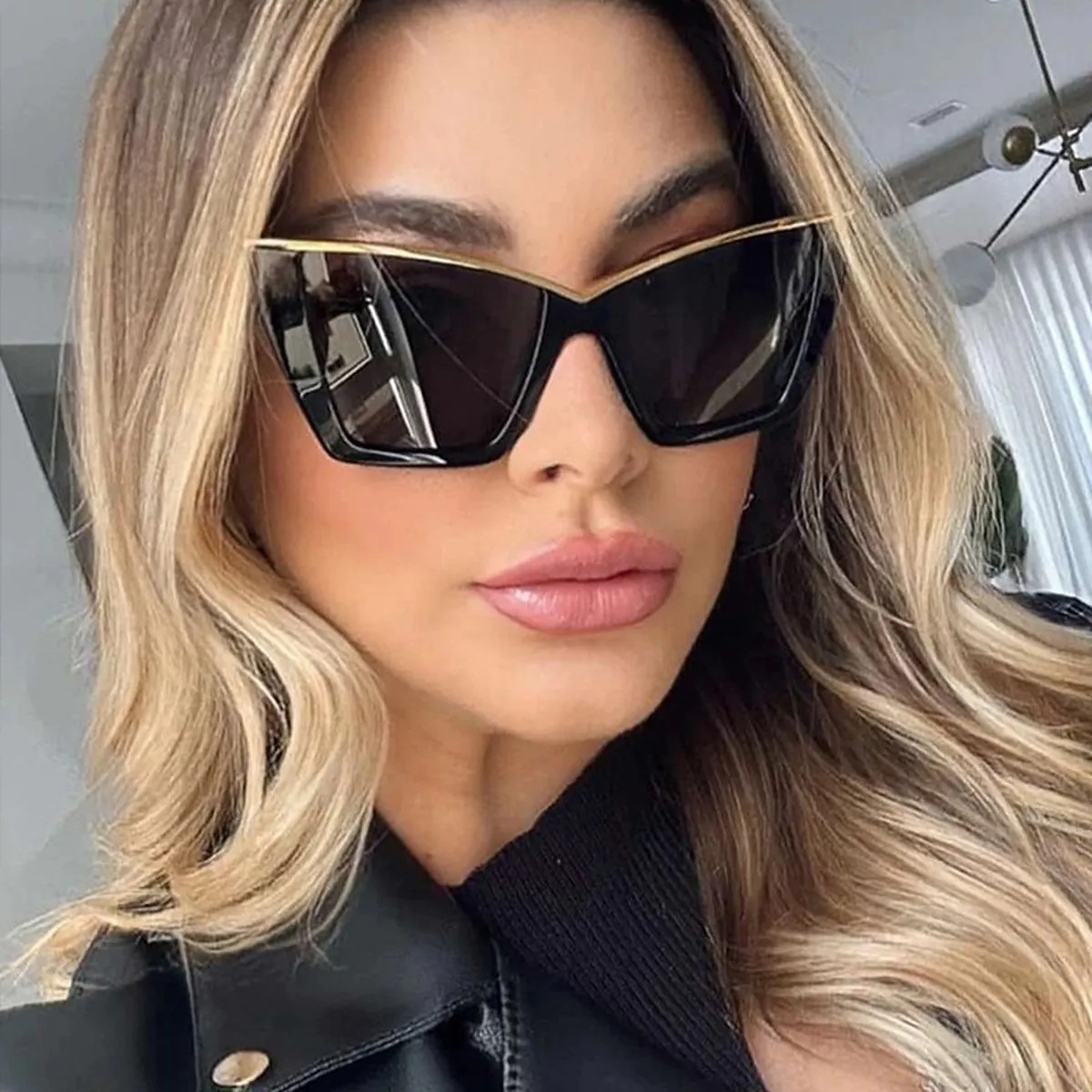 Oversized Cat-Eye Sunglasses