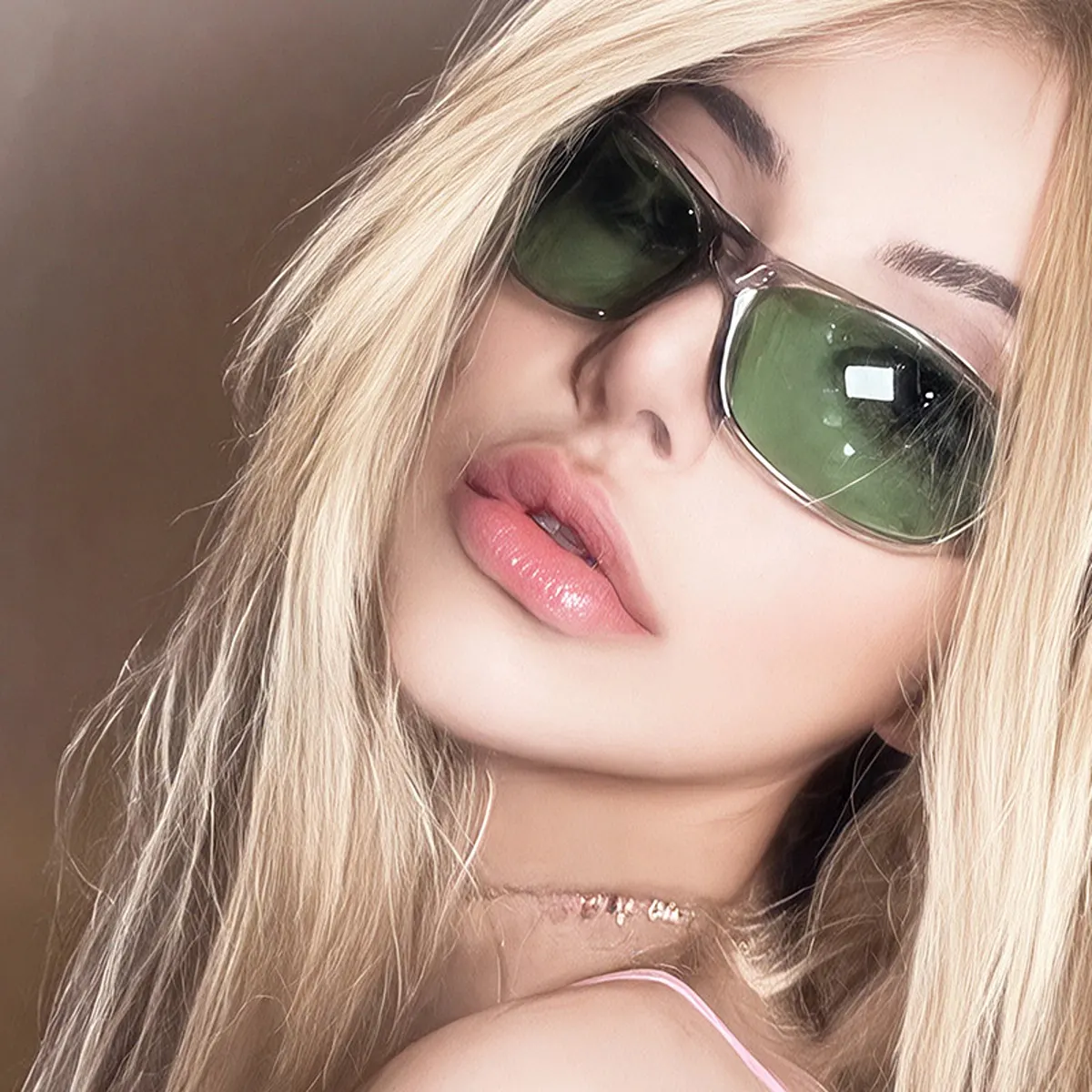 Rectangular Tinted Sunglasses